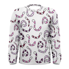 Purple Worms Men s Long Sleeve Tee by Valentinaart