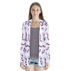 Purple Worms Drape Collar Cardigan by Valentinaart