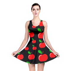 Red Apples  Reversible Skater Dress by Valentinaart