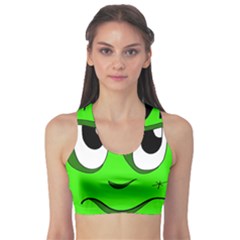 Halloween Frankenstein - Green Sports Bra by Valentinaart