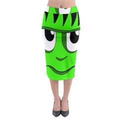 Halloween Frankenstein - Green Midi Pencil Skirt by Valentinaart