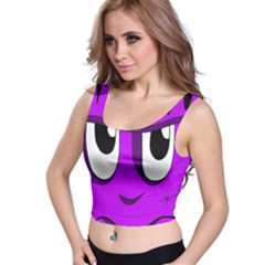 Halloween - Purple Frankenstein Crop Top by Valentinaart