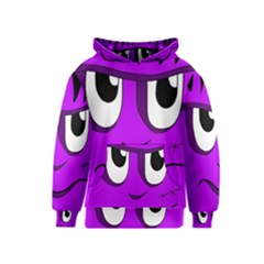 Halloween - Purple Frankenstein Kids  Pullover Hoodie by Valentinaart