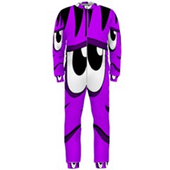 Halloween - Purple Frankenstein Onepiece Jumpsuit (men)  by Valentinaart