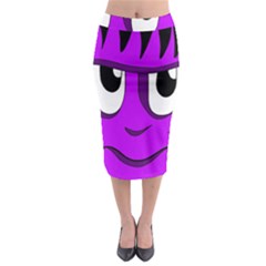 Halloween - Purple Frankenstein Midi Pencil Skirt by Valentinaart