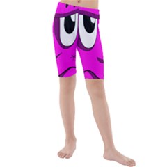 Halloween - Pink Frankenstein Kid s Mid Length Swim Shorts