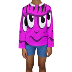 Halloween - Pink Frankenstein Kid s Long Sleeve Swimwear