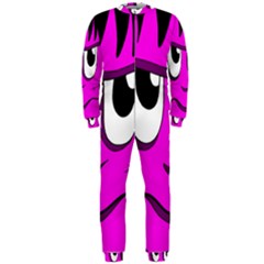 Halloween - Pink Frankenstein Onepiece Jumpsuit (men)  by Valentinaart