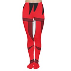 Halloween Frankenstein - Red Women s Tights by Valentinaart