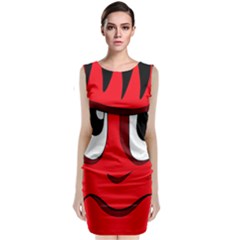 Halloween Frankenstein - Red Classic Sleeveless Midi Dress by Valentinaart