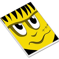 Halloween Frankenstein - Yellow Large Memo Pads by Valentinaart