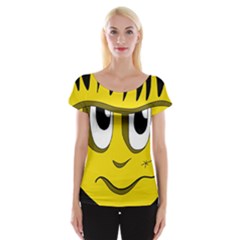 Halloween Frankenstein - Yellow Women s Cap Sleeve Top by Valentinaart