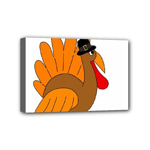 Thanksgiving Turkey - Transparent Mini Canvas 6  X 4  by Valentinaart