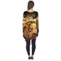 Halloween, Funny Pumpkin With Skull And Spider In The Night Long Sleeve Tunic  View2