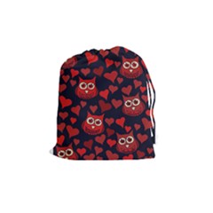 Owl You Need In Love Owls Drawstring Pouches (medium)  by BubbSnugg