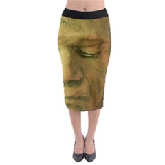 Halloween Mask Midi Pencil Skirt by HisRuin