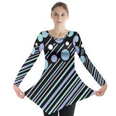 Blue Transformation Long Sleeve Tunic  by Valentinaart