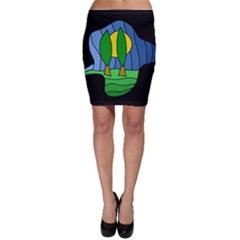 Landscape Bodycon Skirt by Valentinaart