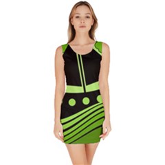 Boat - Green Sleeveless Bodycon Dress by Valentinaart