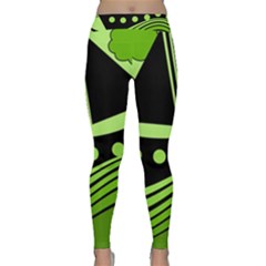 Boat - Green Yoga Leggings  by Valentinaart