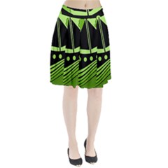 Boat - Green Pleated Skirt by Valentinaart