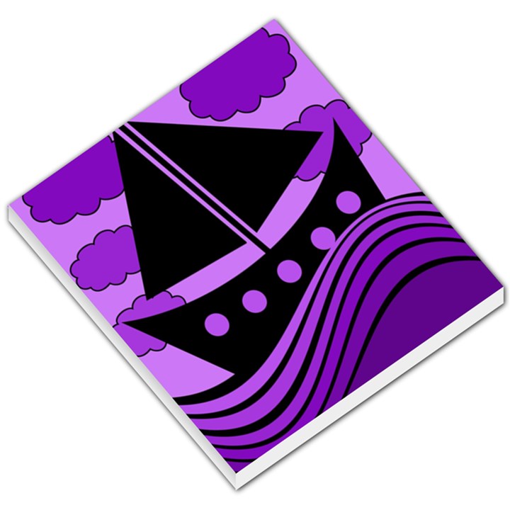 Boat - purple Small Memo Pads