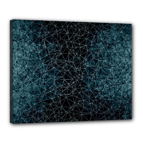 Polygonal And Triangles In Blue Colors  Canvas 20  X 16  by vanessagf