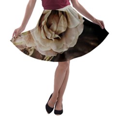 Roses Flowers A-line Skater Skirt by vanessagf