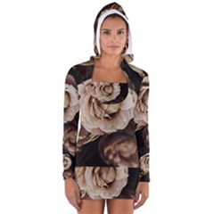 Roses Flowers Women s Long Sleeve Hooded T-shirt