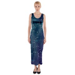 Constellations Fitted Maxi Dress by DanaeStudio