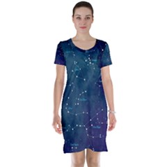 Constellations Short Sleeve Nightdress by DanaeStudio