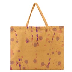 Orange Decor Zipper Large Tote Bag by Valentinaart