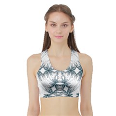 Mandala Blue And White Sports Bra With Border by vanessagf