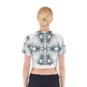 Mandala Blue And White Cotton Crop Top View2