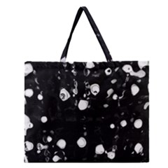 Black Dream  Zipper Large Tote Bag by Valentinaart