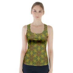 Camo Abstract Shell Pattern Racer Back Sports Top by TanyaDraws