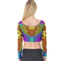 Flower Mice In Peace Balls Pop Art Long Sleeve Crop Top View2