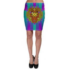 Flower Mice In Peace Balls Pop Art Bodycon Skirt by pepitasart