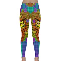 Flower Mice In Peace Balls Pop Art Yoga Leggings  by pepitasart