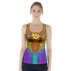 Flower Mice In Peace Balls Pop Art Racer Back Sports Top by pepitasart