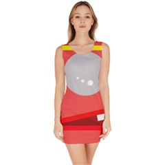 Cute Face Sleeveless Bodycon Dress by Valentinaart