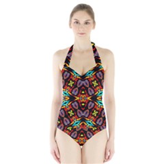 Heads Up Talk Halter Swimsuit