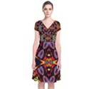 HEADS UP TALK Short Sleeve Front Wrap Dress View1