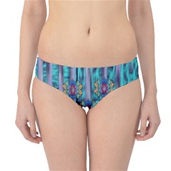 Lace And Fantasy Florals Shimmering Hipster Bikini Bottoms by pepitasart