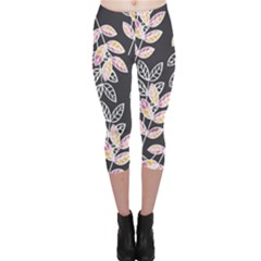 Winter Foliage Capri Leggings  by DanaeStudio