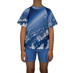 Space Photography Kid s Short Sleeve Swimwear