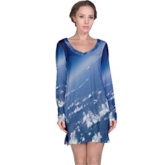 Space Photography Long Sleeve Nightdress