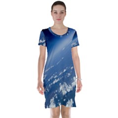 Space Photography Short Sleeve Nightdress