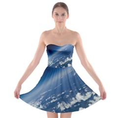 Space Photography Strapless Dresses