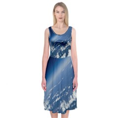 Space Photography Midi Sleeveless Dress